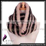 CX-S-170C 2017 Winter Fashion Accessories Knitted Snood Scarf Mink Fur Scarf thumbnail-3