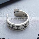 Manufacturer Top Quality Words Patterned Men's Jewelry Mystic Sterling Silver Big Ring for Men thumbnail-4