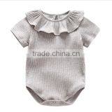 High Quality 3m-24m Short Sleeve Baby Girl Princess Onesie Baby Clothes Free Ship thumbnail-1