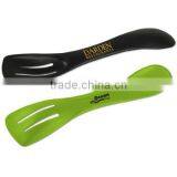 USA Made 4-in-1 Kitchen Spatula - Features a Spoon, Slotted Spoon, Turner and Serrated Edge and Comes With Your Logo. thumbnail-1