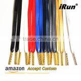 7MM Premium PU Leather Cowskin or Sheepskin Shoelace for Air Sneakers - Black Faux Lambskin Leather Lace W/Gold Plated Tips thumbnail-3