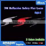 Bestselling Polyester 3M Reflective Flat Shoelaces For Sneakers - Customized Flat 3M Safety Shoelaces - Black White Red Laces thumbnail-5