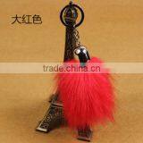 Imitation Fox Tail Fur Car Keys Pendant Large Fashion Fox Fur Jewelry Package Custom Made thumbnail-4