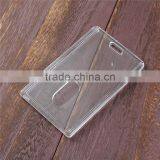 Nice-looking Transparent Waterproof Type Horizontal ID Card Holder Hard Platic Vertical Name Tag Holder thumbnail-1