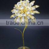 k9 Crystal Flower With Golden Plated thumbnail-1