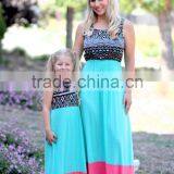 Mommy and me Maxi Dresses Dresses for Women Blue Long Dresses thumbnail-1