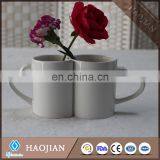 Sublimation Ceramic Cheap Couple Coffee Mug,heart Shape Handle Romantic Espresso Cups
