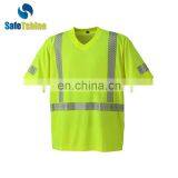 OEM service unisex reflective fluorescent safety t-shirt