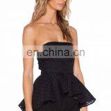Black Strapless Off Shoulder Girls Party Wear Tops thumbnail-3