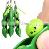 Fidget Toys Squeeze-a-Bean Edamame Keychain Keyring Extrusion Bean Pea Soybean Stress Relieving Chain Phone Pendants Fidget Bean thumbnail-2