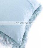 Repreve 100% Polyester Latest Design Luxurious Fashion Blue Mongolian Long Hair Long Fur Cushion for Home Decor thumbnail-5