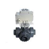 ISO CE ROHS UPVC 3 Way Electric Motor Ball Valve 220v 240V 2 Inches PVC