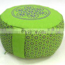 Zafu Meditation Cushion Made In Dyed Cotton Canvas Fabric Buckwheat Hull Filled Non Plated