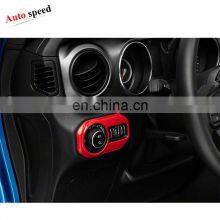 Car Headlight Lamp Switch Button Decoration Cover Trim Stickers for Jeep Wrangler JL 2018+ thumbnail-5