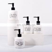 Hot Sale Ceramic Customize Bathroom Set Ceramic Hand Soap Dispenser Cheap Bathroom Accessories thumbnail-2
