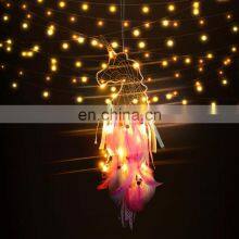 Ins Night Led Lamp Dreamcatcher Hanging Decoration Girl Room Decoration Unicorn Dream Catcher For Kid thumbnail-3