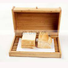 Freshness Preservation Natural OEM Bamboo Bread Box Kitchen Food Storage Container Pantry Organizer Kitchen & Tabletop thumbnail-3
