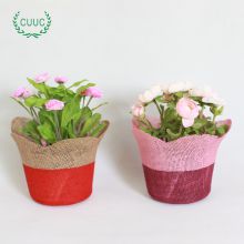 Burlap Fabric Plant Pot for Planter Jute Flower Pot Cover