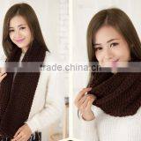Hot Selling Fashion Infinity Solid Color Knitting Scarf for Women thumbnail-4