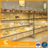 China Portable Retail Bakery Store Wood Bread Display Stand Rack