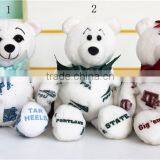 Wholesale Plush Toy White Teddy Bear With Printed Pattern/Soft Gift Toy Bear With Silk Bow/Stuffed Toy White Bear thumbnail-2