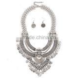 Boho Style Crescent Fringed Crude Chain Clavicle Necklace Fashion Coin Jewelry Set thumbnail-3