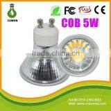 2016 Christmas Led Lights Gu10 Hot Sale Glass COB LED Lights Gu10 5W LED Spot Light