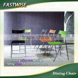 Black PVC Slim Cut Space Saving Design Dining Chair for Dining Room thumbnail-6