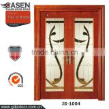 Most Popular double tempered art glass sliding doors china wooden door for interior furniture