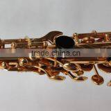 High Grade Bb Key Dark Gold Lacquer Straight Soprano Saxophone With G Key thumbnail-5