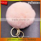 New Fashion Cute Multicolor Fur Ball Plush Key Chain For Car Bag Key Ring