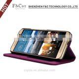 One Year Guarantee Stone Pattern pu Leather Magnetic Closure Mobile Phone Case for HTC One M9 With Stand