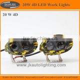 New Arrival High Quality 20W LED Work Light Hot Selling 4 Dimension Auto LED Work Light 12V LED Work Light