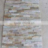 Hot Chinese Wooden Yellow Slate Culture Stone, Wall Cladding