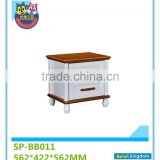 Wooden beside table, for kids,coffee color,practical storage SP-BB011