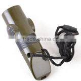 Outdoor 7 in 1 Multi Functional Survival Emergency Training Whistle With Compass LED Light Thermometer Quality Choice thumbnail-3