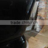 Long Roll Top Double Slipper Bath With Plinth BLACK thumbnail-4