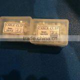 supply nail cable clips/plastic cable clips/flat cable clamps 12mm