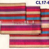 CL17-60(19) March Promotion Big Sale Colorful Line African High Quality New Aso Oke Headtie Handcut Three Pieces Aso Oke Headtie thumbnail-1