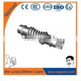 Interlocking Gear Composed of a Worm Shaft and Worm Wheel Shaft