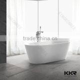 Classic Artificial Stone Freestanding Bathtub With Seat thumbnail-4