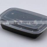 Oval Black Biodegradable Food Grade Plastic Microwave Food Container