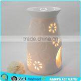 2015 Ceramic Material White Color Flower Hole Unglazed Ceramic Oil Burner thumbnail-1
