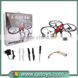 HOT SELL !L6036 4CH REMOTE CONTROL GYRO drone WITH LED LIGHT UFO AND 0.3MP RTF