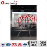 Glass Top Metal Frame Dining Table Metal Pole and Base Steel Table Legs thumbnail-2