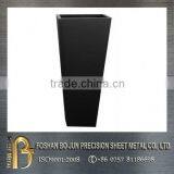 Customized Black Rectangular Flowerpot China Manufacturer Supplier Steel Flower Planter