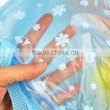 Waterproof Cosmetic Clear Bag Floral Print Transparent Toiletry Bathing Pouch thumbnail-3