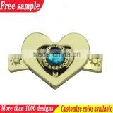 Factory supply Heart design plastic decoration with rhinestone