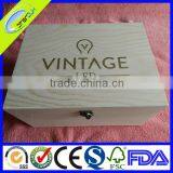 Small Wooden Boxes, Unfinished, Hinged Lid, With Clasp thumbnail-5