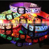 High Quality Nylon Nylon LED Flashing Dog Collar With 3 Flashing Mode 8 Colour thumbnail-6